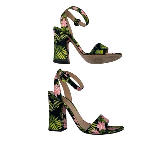 Gianvito Rossi Tandi Floral Satin Ankle Strap Sandals Size 38 US 8 - Picture 8 of 11